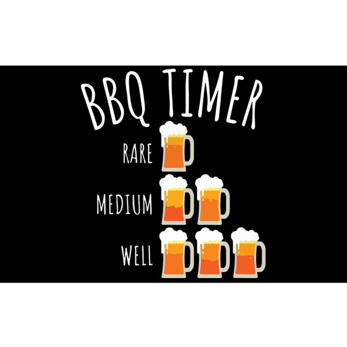 BBQ Timer Beer Drinking Funny Grilling Bumper Sticker