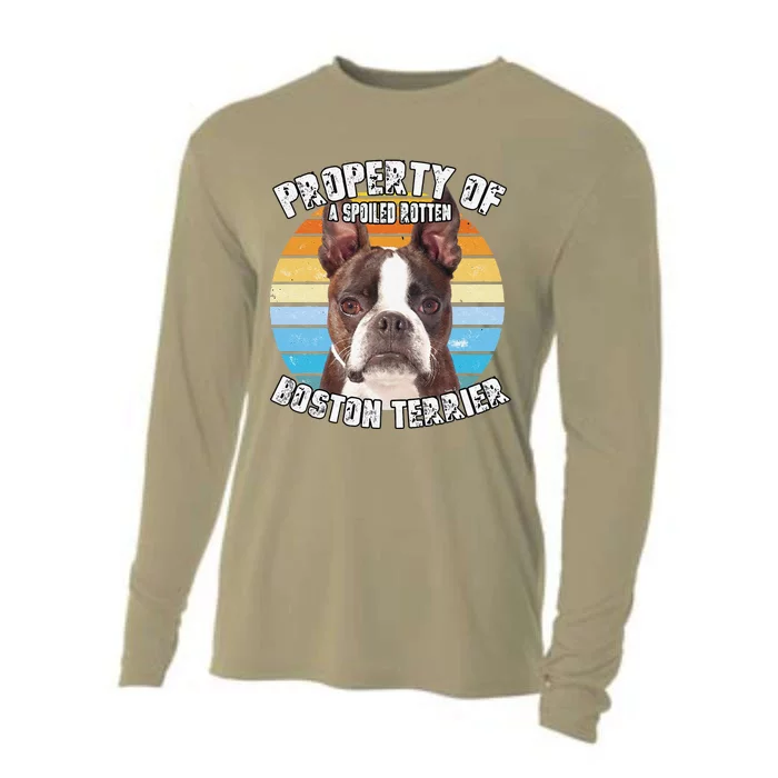 Boston Terrier Brindle Property Of Cute Dog Cooling Performance Long Sleeve Crew