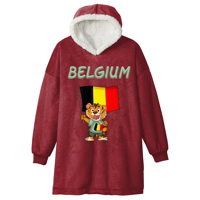 Belgium Tiger Hooded Wearable Blanket