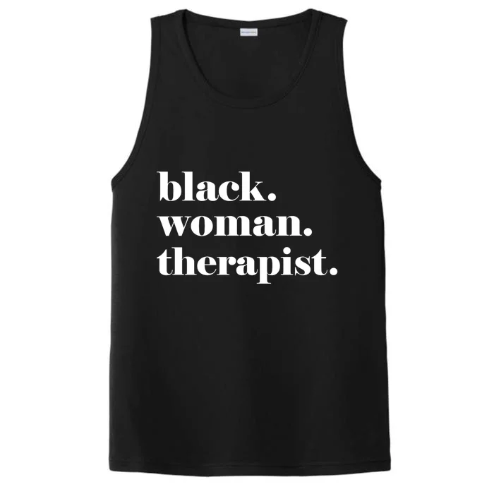 Black Therapist Black Counselor Black Therapist Gift Performance Tank