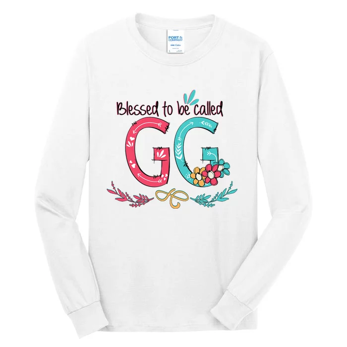 Blessed To Be Called Gg Colorful Gifts Grandma Tall Long Sleeve T-Shirt