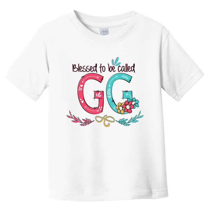 Blessed To Be Called Gg Colorful Gifts Grandma Toddler T-Shirt