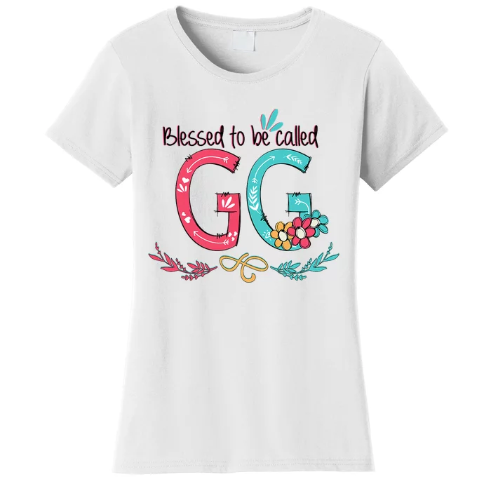 Blessed To Be Called Gg Colorful Gifts Grandma Women's T-Shirt