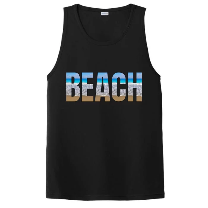 Beach The Beach Is My Happy Place Life Is Better At Beach Great Gift Performance Tank