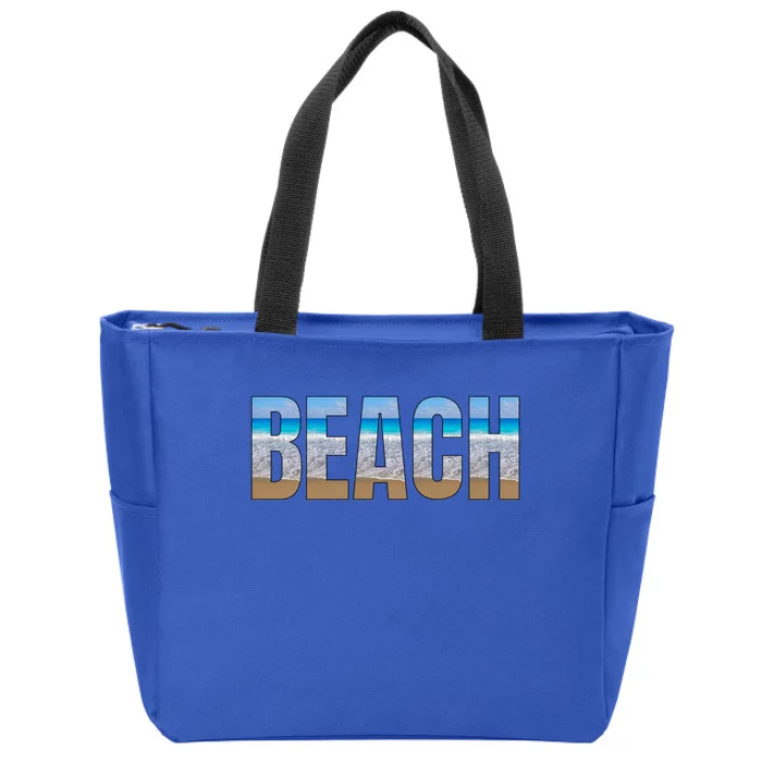 Beach The Beach Is My Happy Place Life Is Better At Beach Great Gift Zip Tote Bag