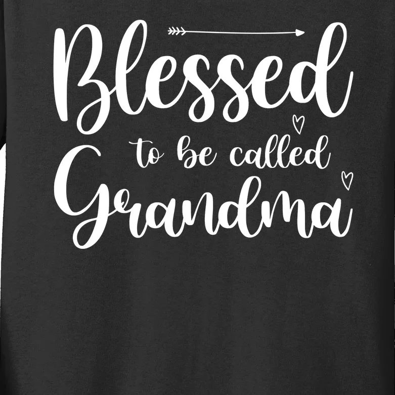 Blessed To Be Called Grandma Kids Long Sleeve Shirt