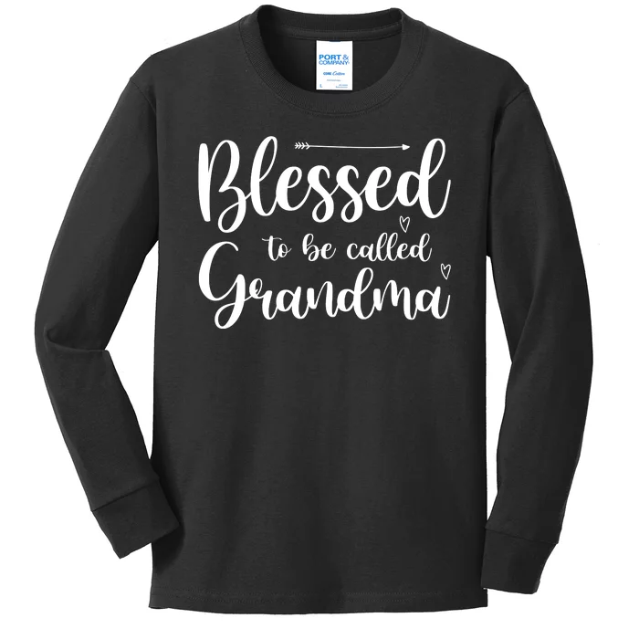 Blessed To Be Called Grandma Kids Long Sleeve Shirt