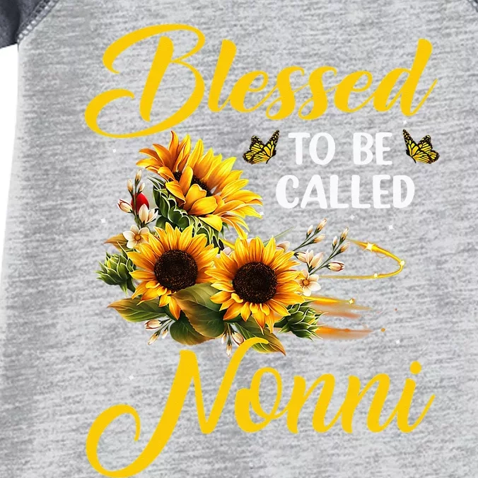 Blessed to be called Nonni Mother's Day Sunflower Lovers Infant Baby Jersey Bodysuit