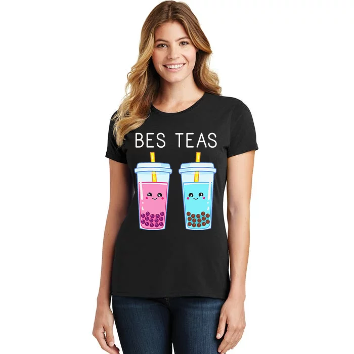 Bubble Tea Boba Tapioca Pearls Milk Drink Kawaii Friend Women's T-Shirt