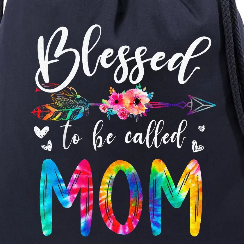 Blessed To Be Called Mom Cute Mothers Day Drawstring Bag