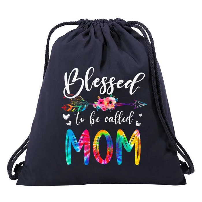 Blessed To Be Called Mom Cute Mothers Day Drawstring Bag