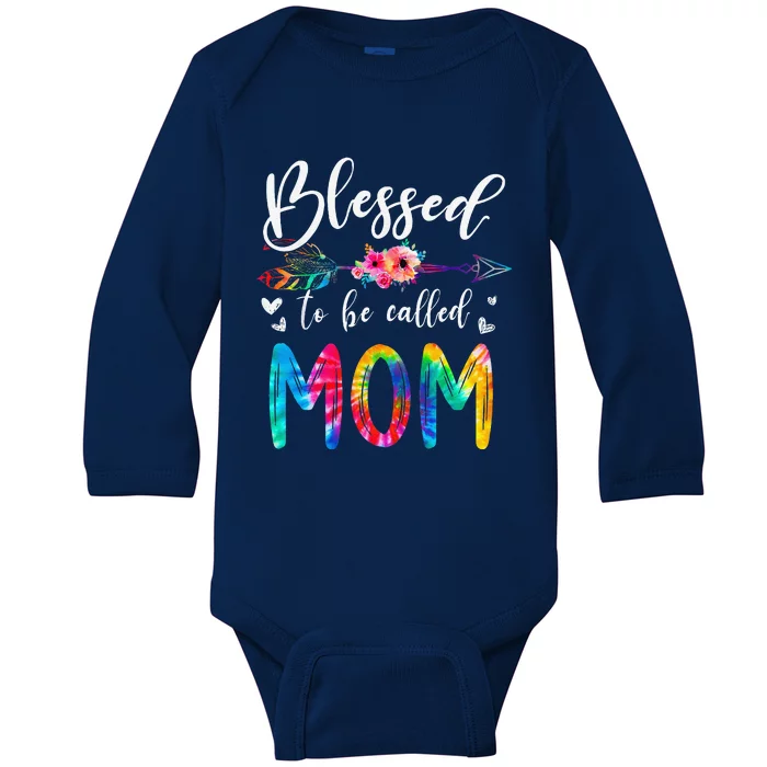 Blessed To Be Called Mom Cute Mothers Day Baby Long Sleeve Bodysuit