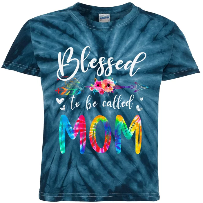 Blessed To Be Called Mom Cute Mothers Day Kids Tie-Dye T-Shirt