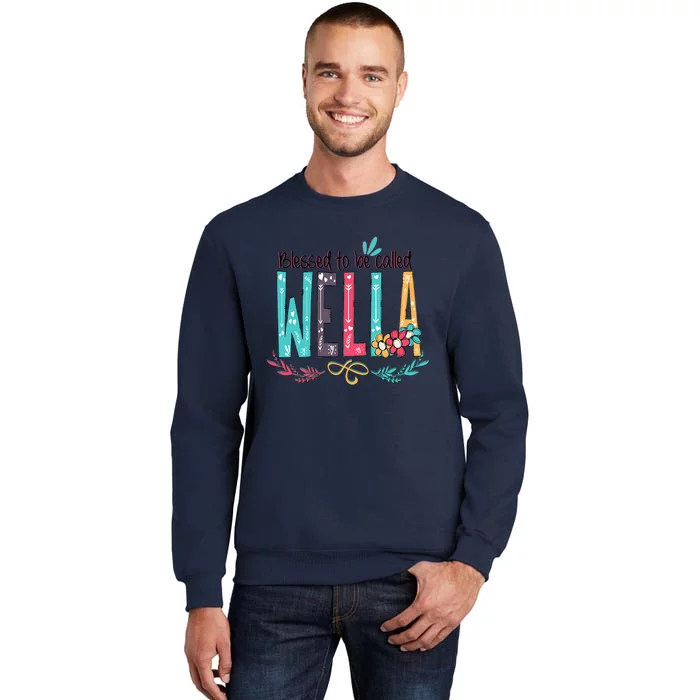 Blessed To Be Called Wella Colorful Grandma Tall Sweatshirt