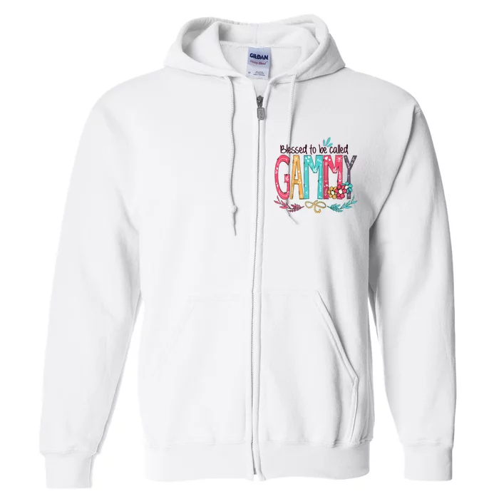 Blessed To Be Called Gammy Colorful For Grandma Gifts Full Zip Hoodie