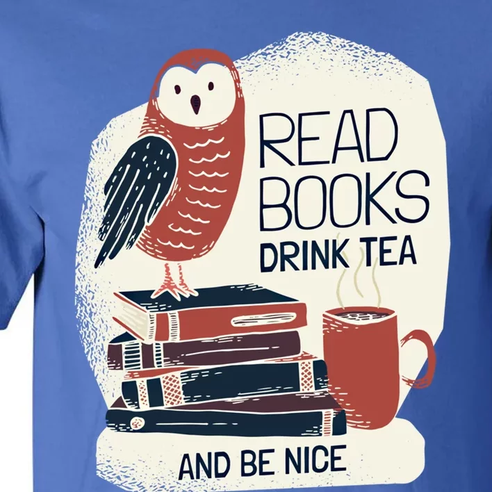 BookLover Tea Books Owl Bookworm Cute Gift Tall T-Shirt