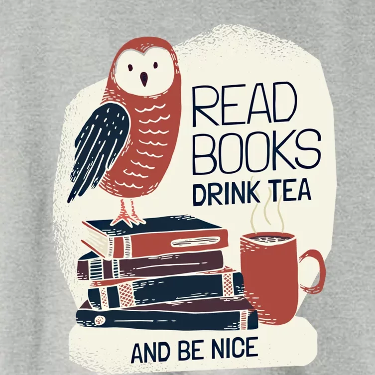 BookLover Tea Books Owl Bookworm Cute Gift Women's Crop Top Tee