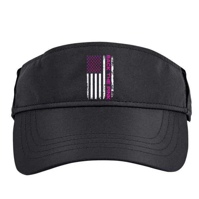 Back The Breast Cancer Awareness Flag Adult Drive Performance Visor