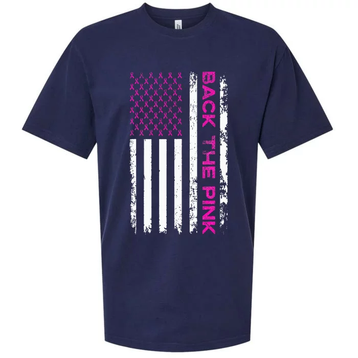 Back The Breast Cancer Awareness Flag Sueded Cloud Jersey T-Shirt