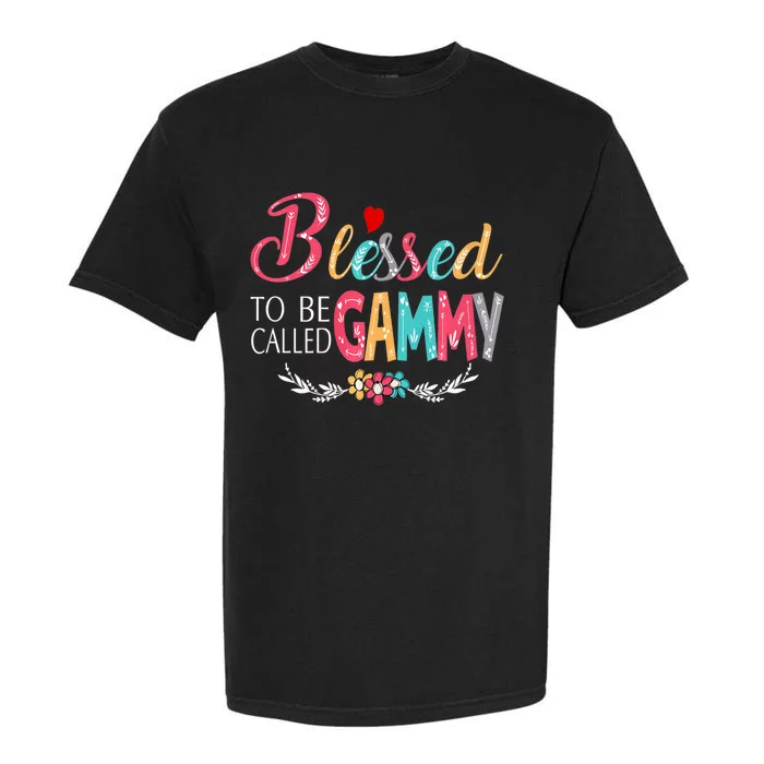 Blessed To Be Called Gammy Colorful For Grandma Gifts Garment-Dyed Heavyweight T-Shirt