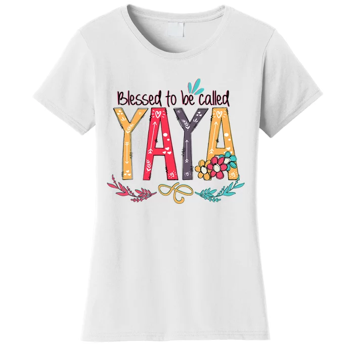 Blessed To Be Called Yaya Colorful Grandma Women's T-Shirt