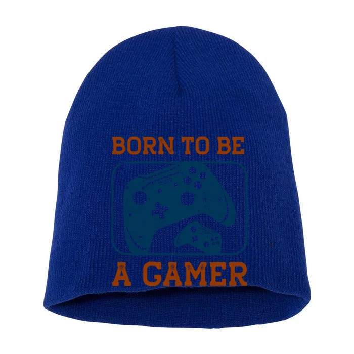 Born To Be A Gamer Cute Gift Short Acrylic Beanie