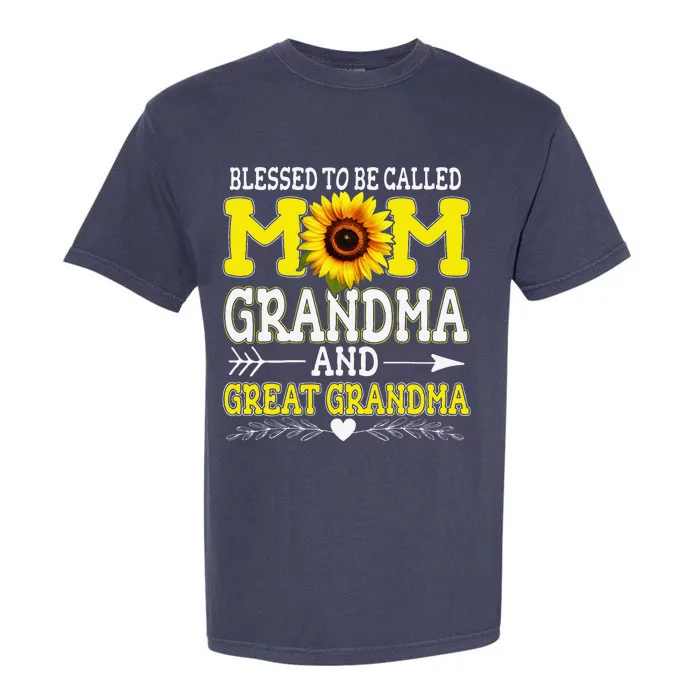 Blessed To Be Called Mom Grandma Great Grandma MotherS Day Garment-Dyed Heavyweight T-Shirt