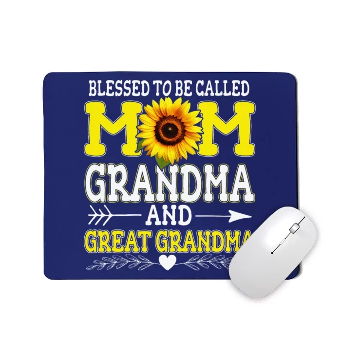 Blessed To Be Called Mom Grandma Great Grandma MotherS Day Mousepad