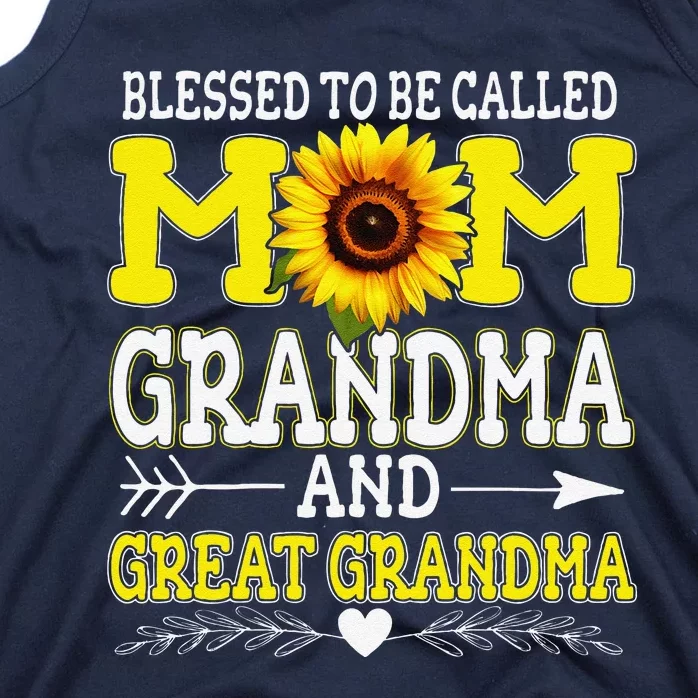 Blessed To Be Called Mom Grandma Great Grandma MotherS Day Tank Top