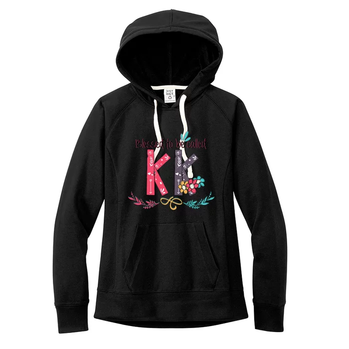 Blessed To Be Called Kk Colorful For Grandma Gifts Women's Fleece Hoodie