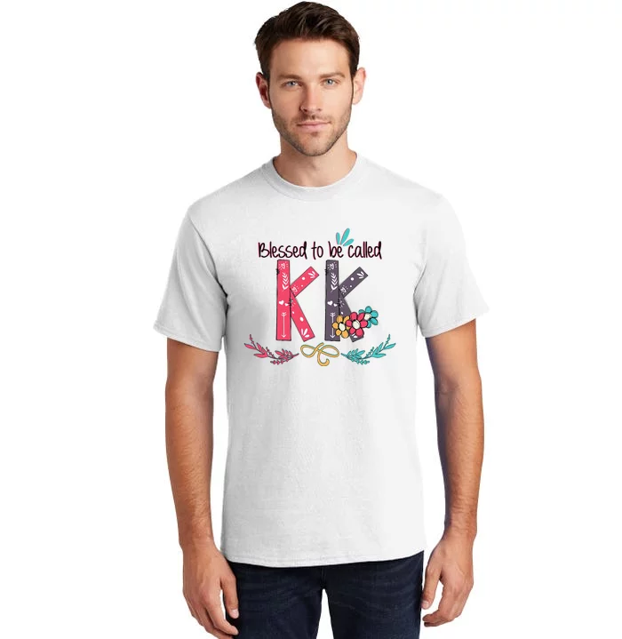 Blessed To Be Called Kk Colorful For Grandma Gifts Tall T-Shirt