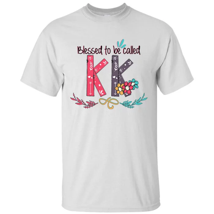 Blessed To Be Called Kk Colorful For Grandma Gifts Tall T-Shirt