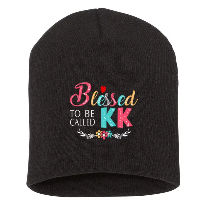 Blessed To Be Called Kk Colorful Gifts Short Acrylic Beanie