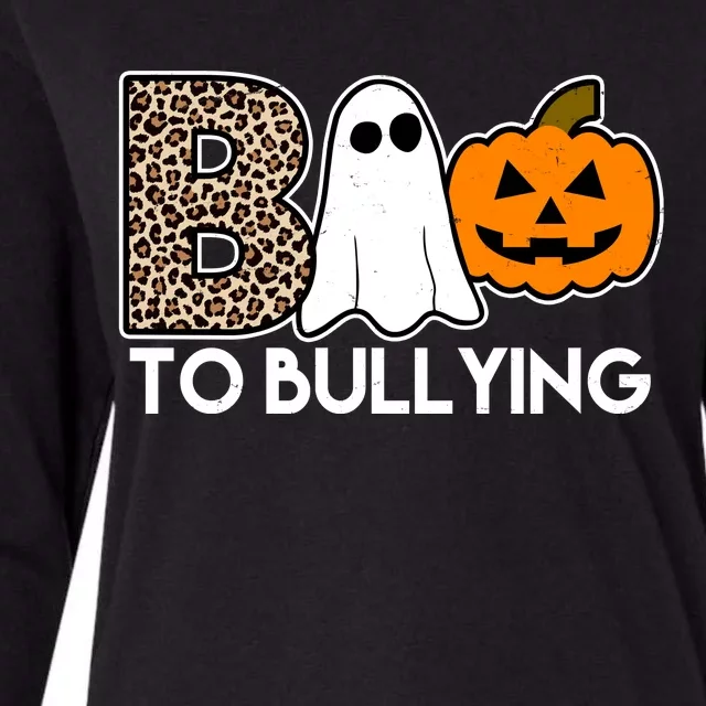 Boo To Bullying Awareness Halloween Womens Cotton Relaxed Long Sleeve T-Shirt