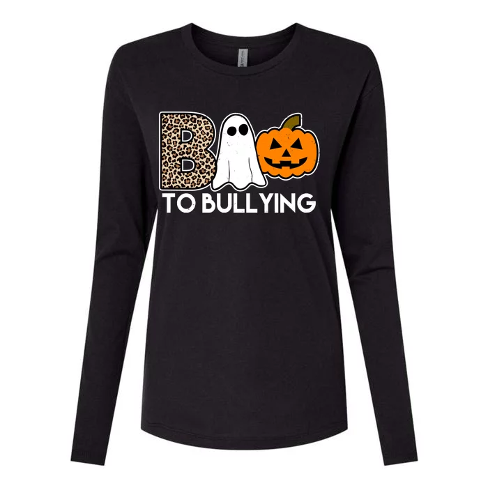 Boo To Bullying Awareness Halloween Womens Cotton Relaxed Long Sleeve T-Shirt