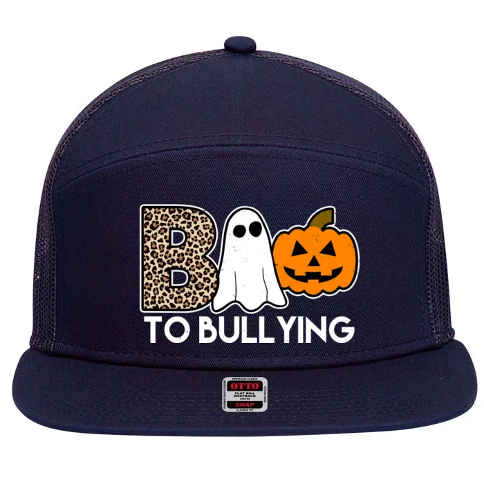 Boo To Bullying Awareness Halloween 7 Panel Mesh Trucker Snapback Hat