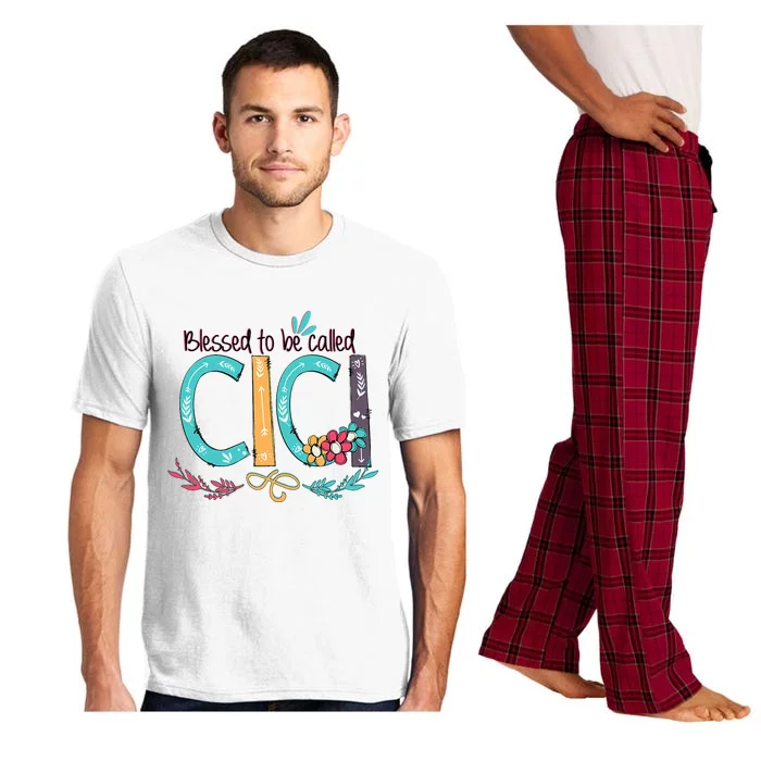 Blessed To Be Called Cici Colorful Grandma Pajama Set