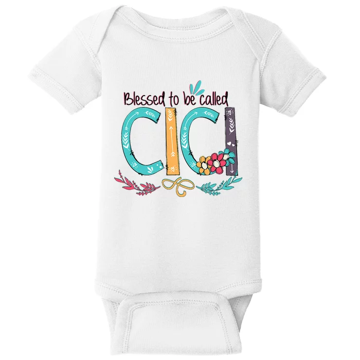 Blessed To Be Called Cici Colorful Grandma Baby Bodysuit