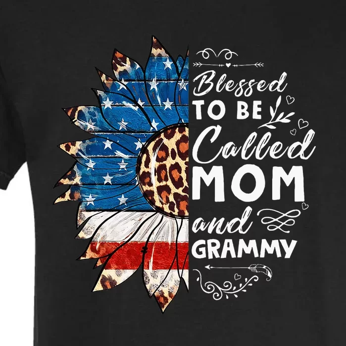 Blessed To Be Called Mom And Grammy Sunflower Garment-Dyed Heavyweight T-Shirt