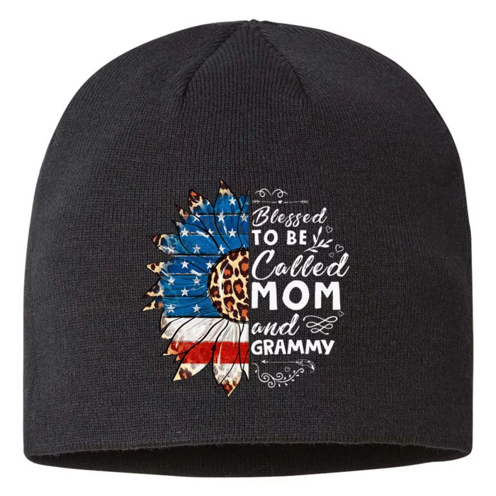 Blessed To Be Called Mom And Grammy Sunflower 8 1/2in Sustainable Knit Beanie