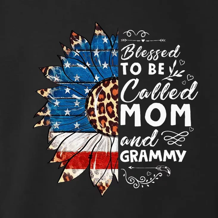 Blessed To Be Called Mom And Grammy Sunflower Toddler Hoodie