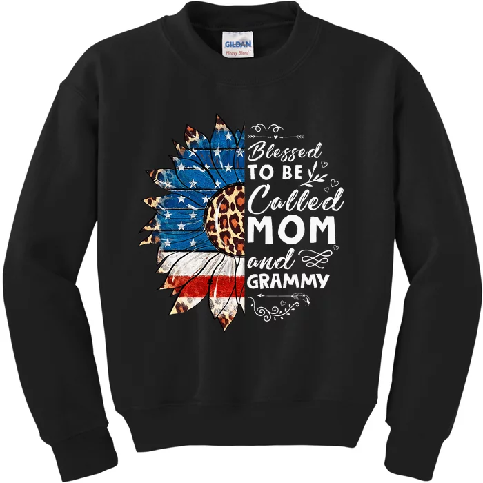 Blessed To Be Called Mom And Grammy Sunflower Kids Sweatshirt