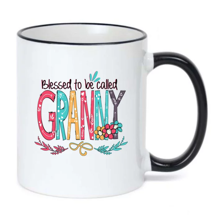 Blessed To Be Called Granny Colorful Gifts Black Color Changing Mug