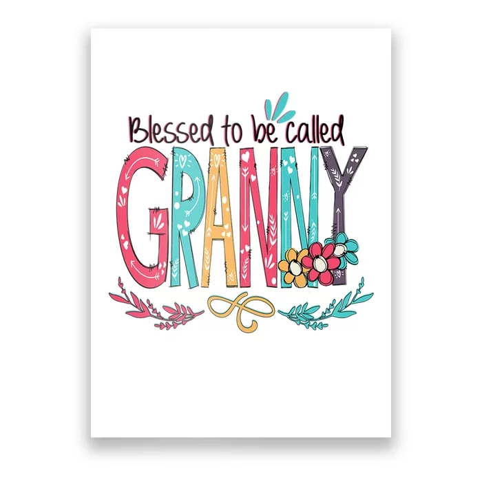 Blessed To Be Called Granny Colorful Gifts Poster