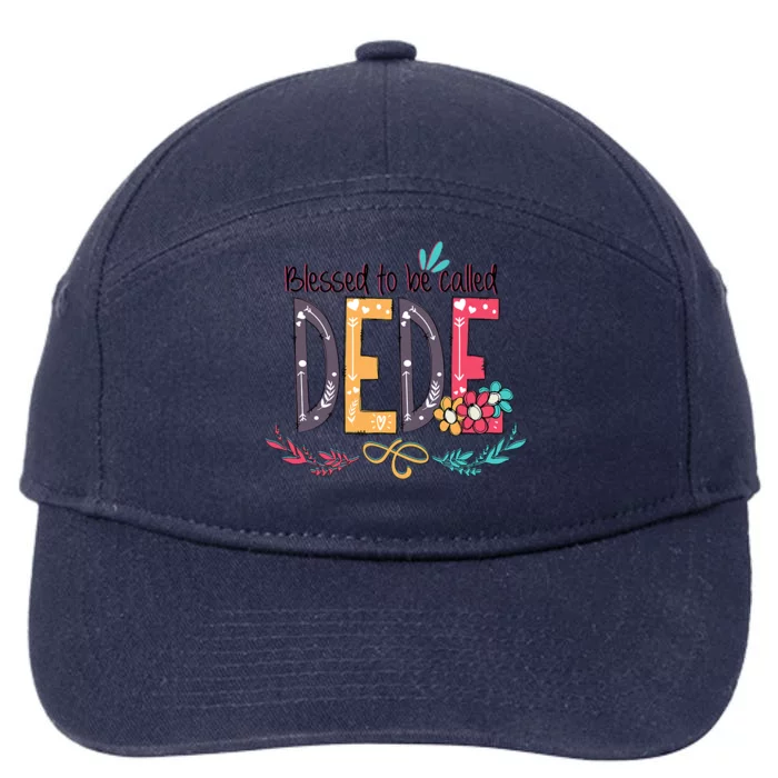 Blessed To Be Called Dede Colorful Grandma 7-Panel Snapback Hat