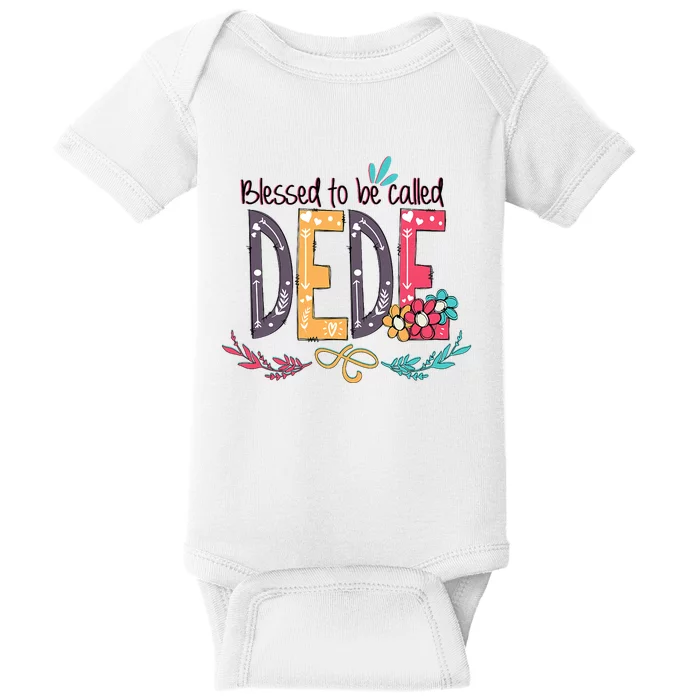 Blessed To Be Called Dede Colorful Grandma Baby Bodysuit