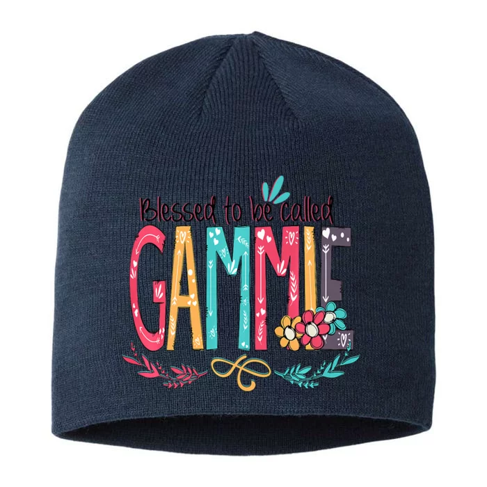 Blessed To Be Called Gammie Colorful Grandma 8 1/2in Sustainable Knit Beanie