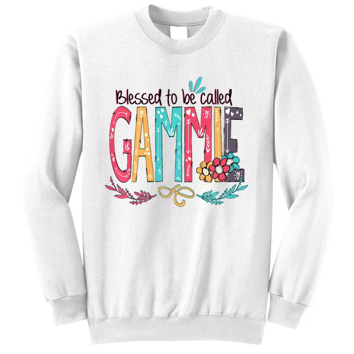 Blessed To Be Called Gammie Colorful Grandma Sweatshirt