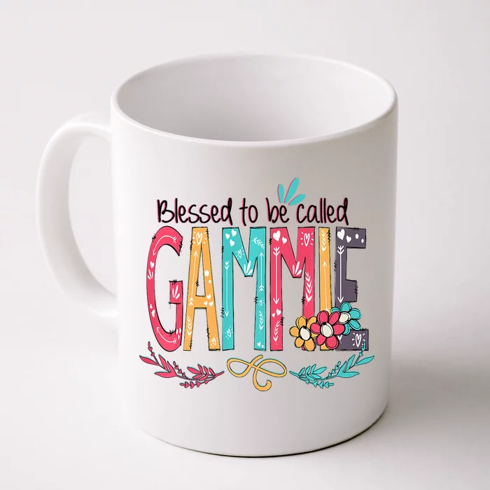 Blessed To Be Called Gammie Colorful Grandma Front & Back Coffee Mug