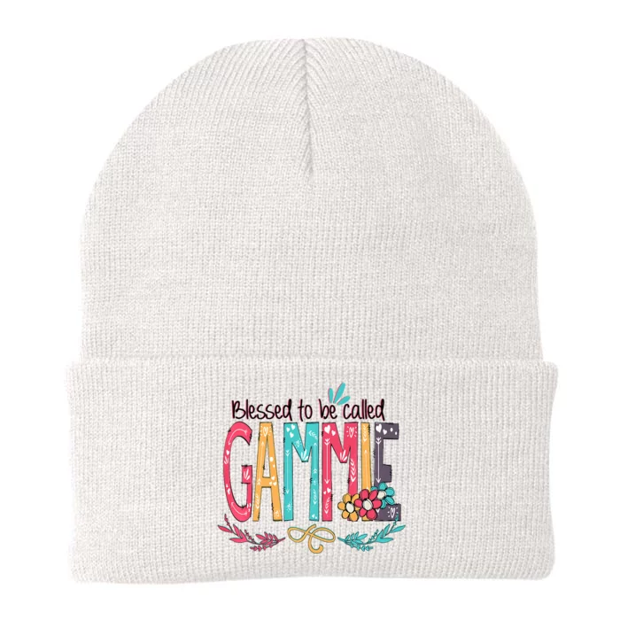 Blessed To Be Called Gammie Colorful Grandma Knit Cap Winter Beanie